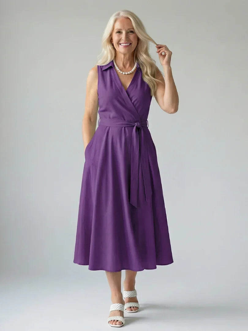 Ziven | Relaxed Drape Midi Dress