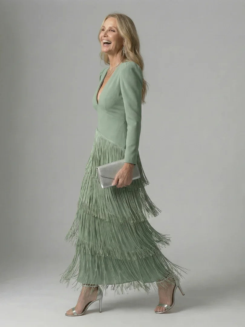 Noren | Fringe Layer Midi Dress