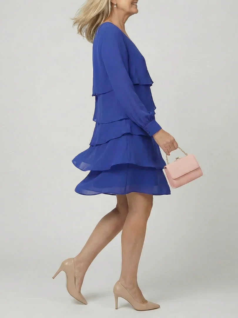 Kirax | Clean Layered Knee Length Dress