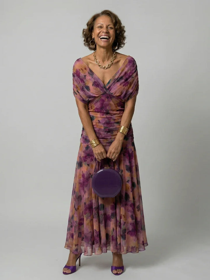Calen | Off Shoulder Flow Midi Dress