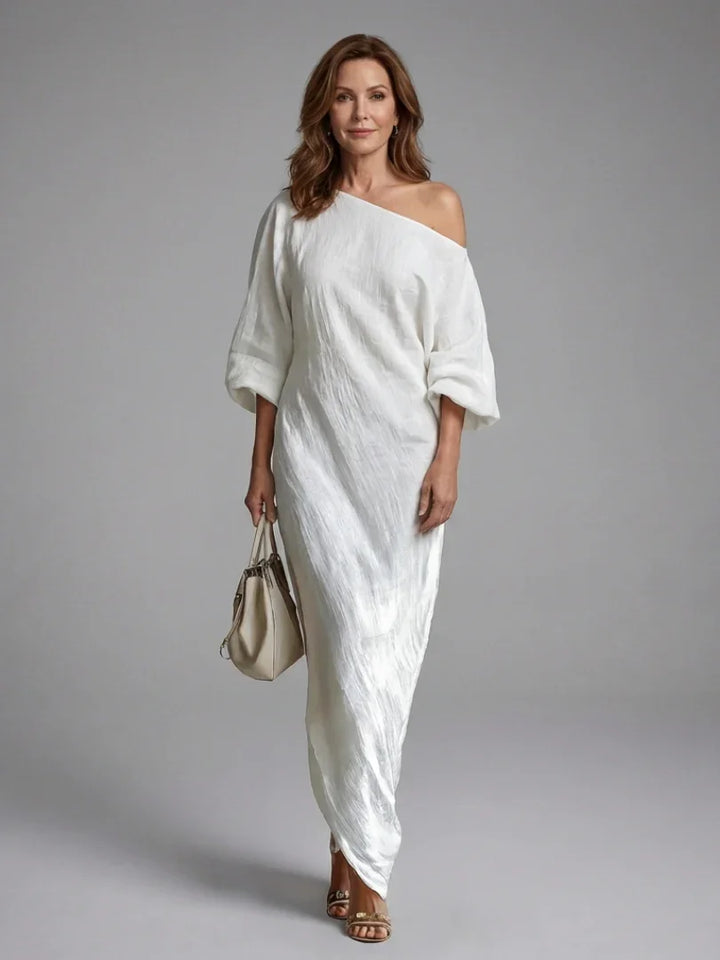 Blythe | One Shoulder Draped Maxi Dress