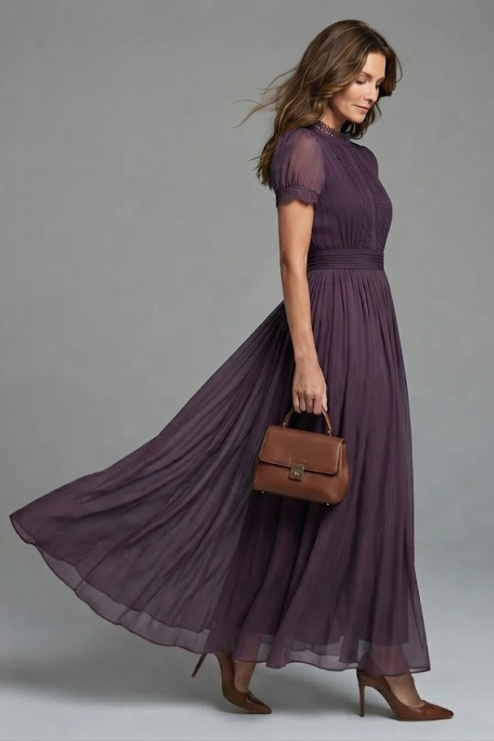 Elia | Gathered Waist Keyhole Maxi Dress