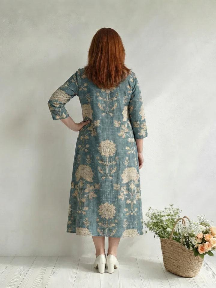 Skye | Gentle Shape Floral Midi Dress