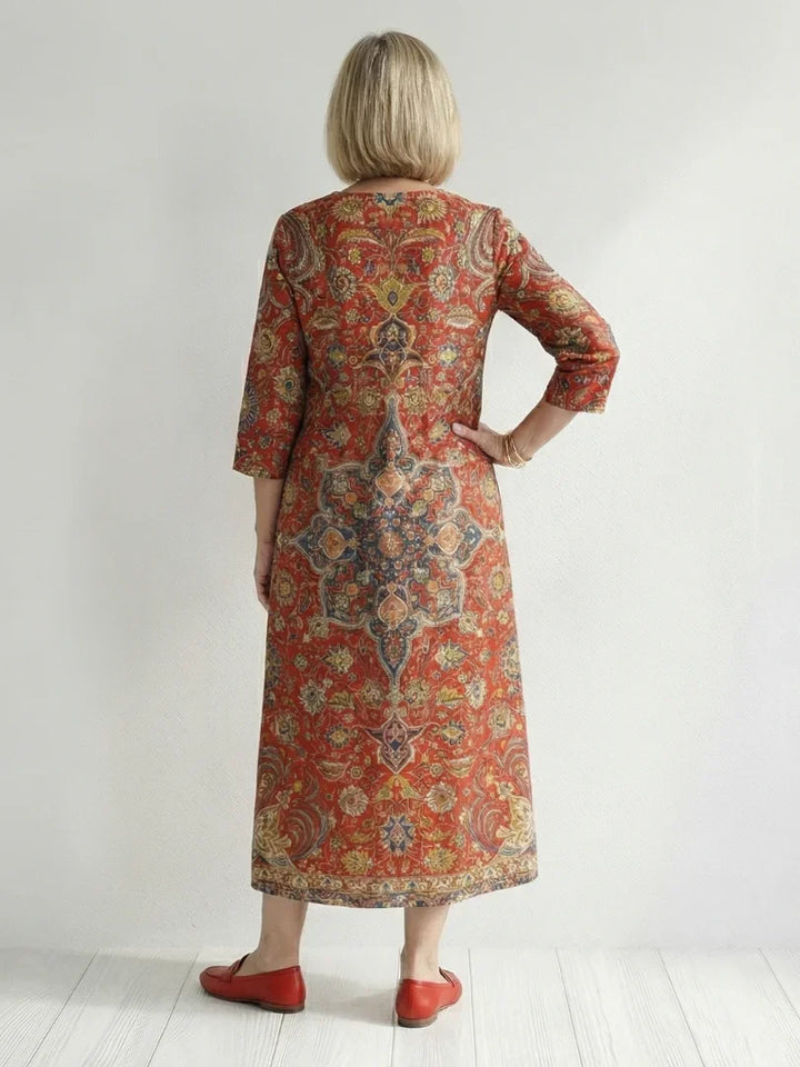 Carter | Ease Patchwork Midi Dress