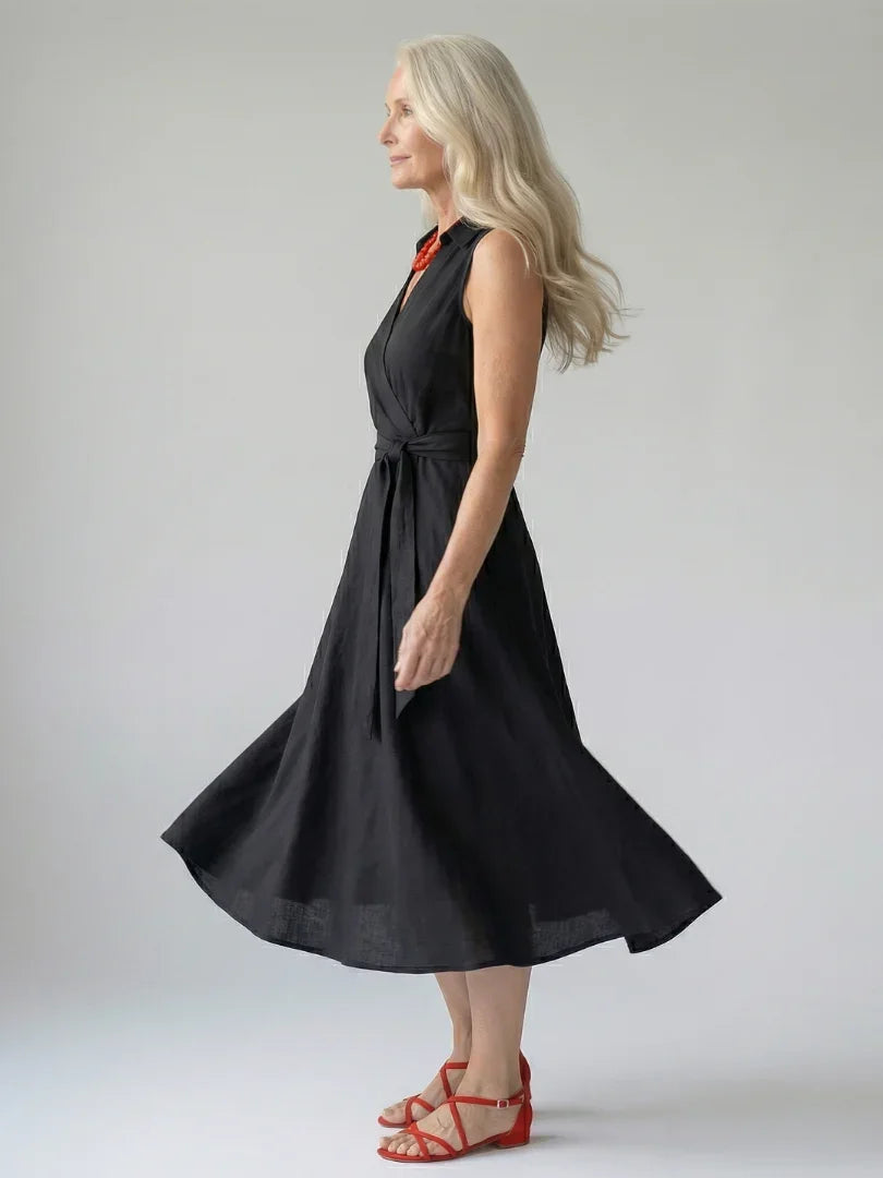 Ziven | Relaxed Drape Midi Dress