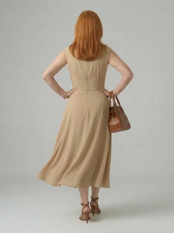 Orin | Clean Tie Midi Dress