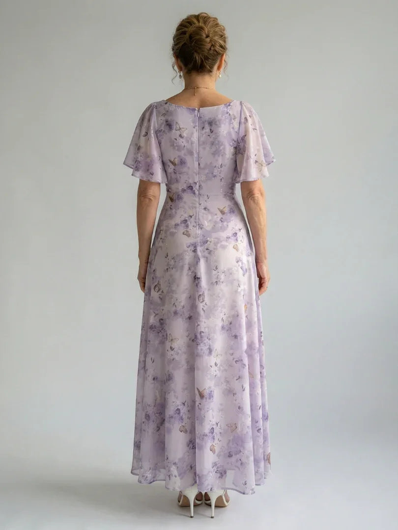 Vaelis |  Flutter Sleeve Midi Dress