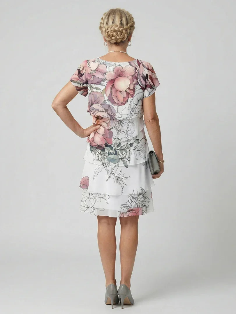 Kualani | Clean Floral Knee Length Dress