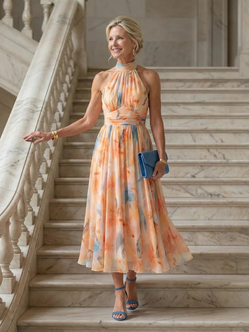Elin | Soft Halter Midi Dress