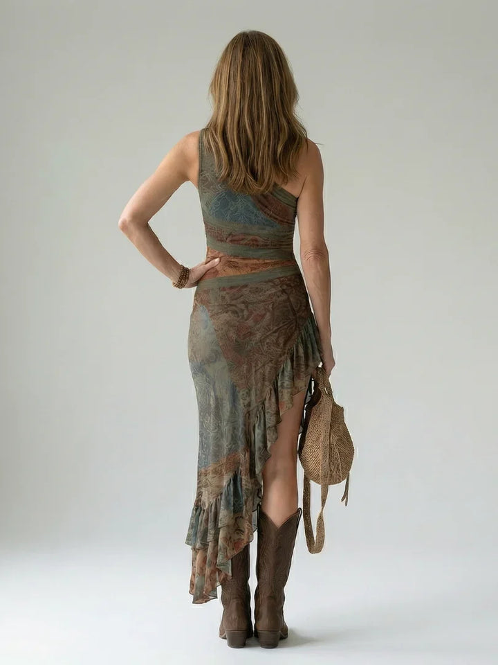 Zalia | Quiet Drape MIdi Dress