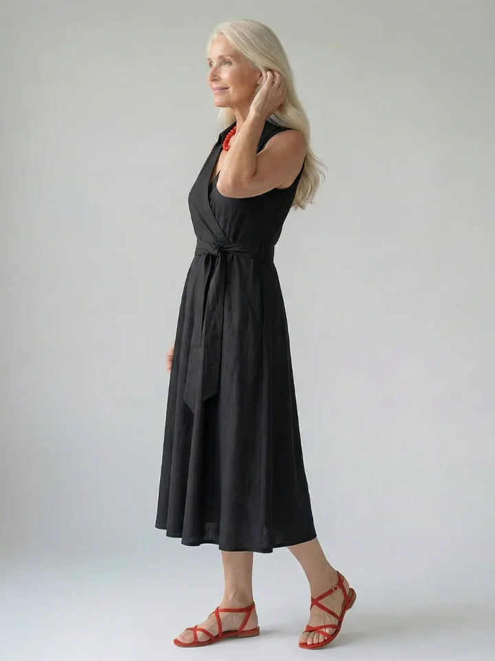Ziven | Relaxed Drape Midi Dress