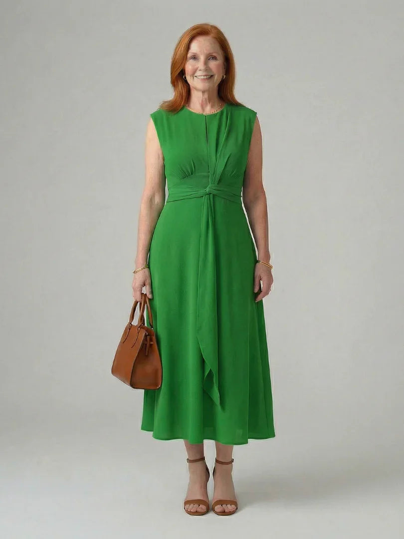 Orin | Clean Tie Midi Dress