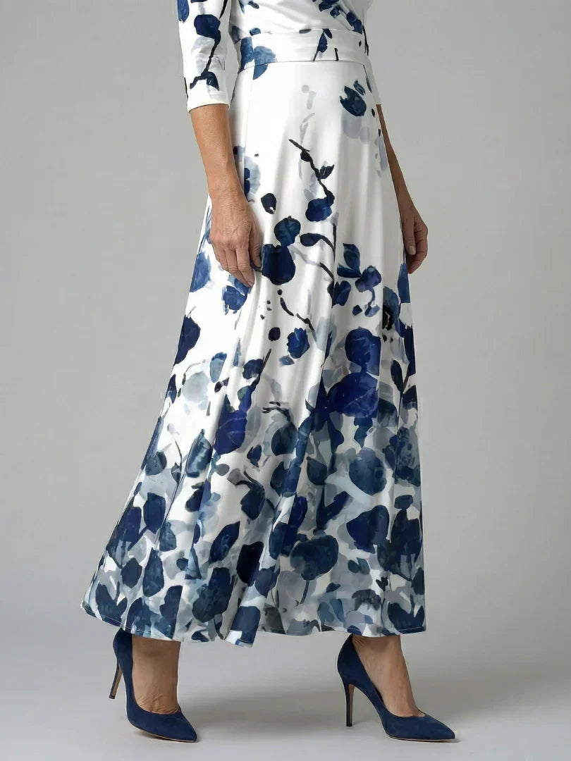 Celine | Cross Wrap Neck Midi Dress