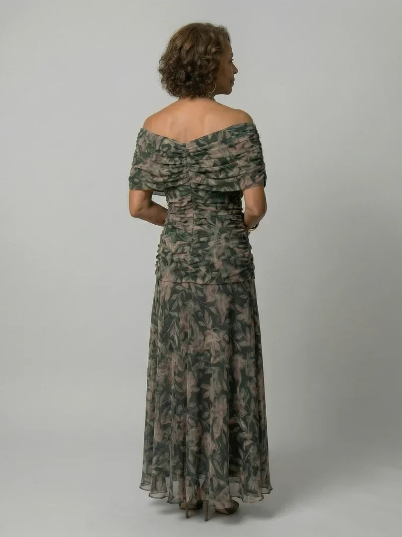 Calen | Off Shoulder Flow Midi Dress