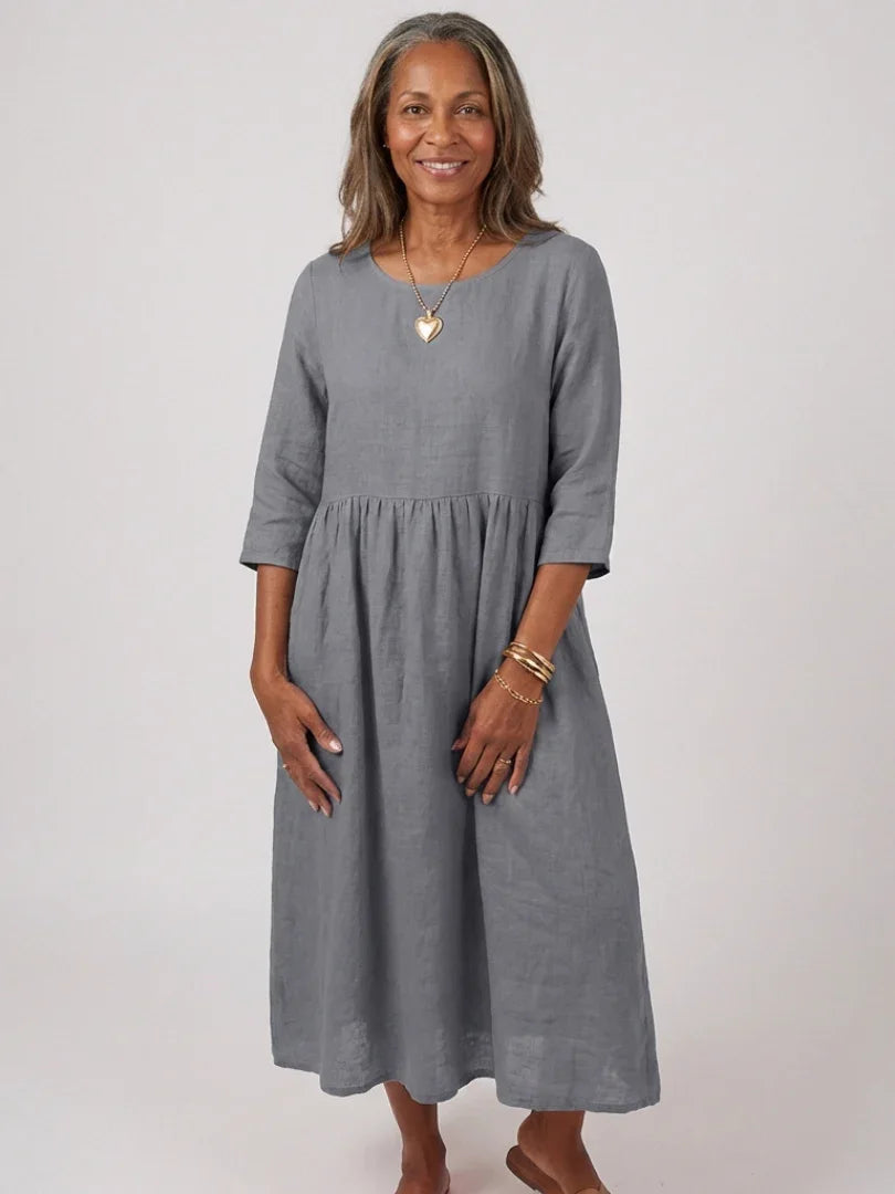 Beatrice | Three Quarter Sleeve Midi Dress