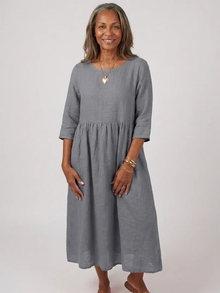 Beatrice | Three Quarter Sleeve Midi Dress