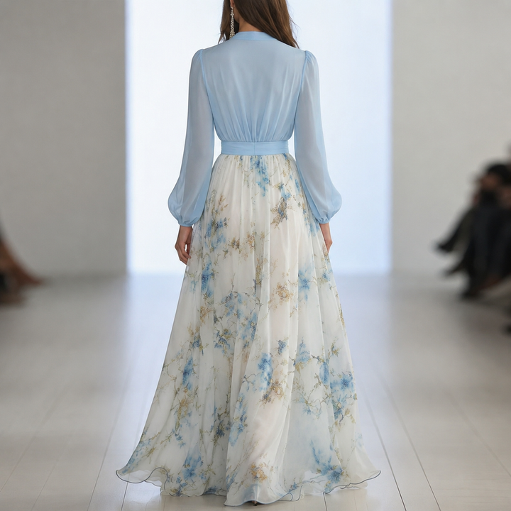 Elanthea | Sheer Bodice Floral Maxi Dress