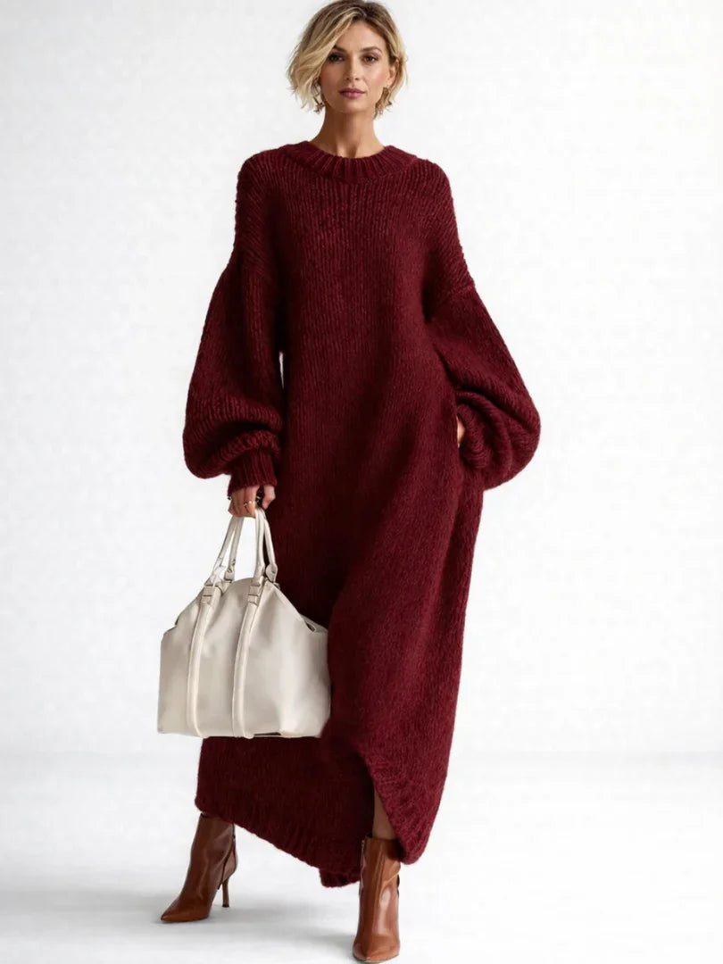VALERIA | Oversized Knit Maxi Sweater Dress