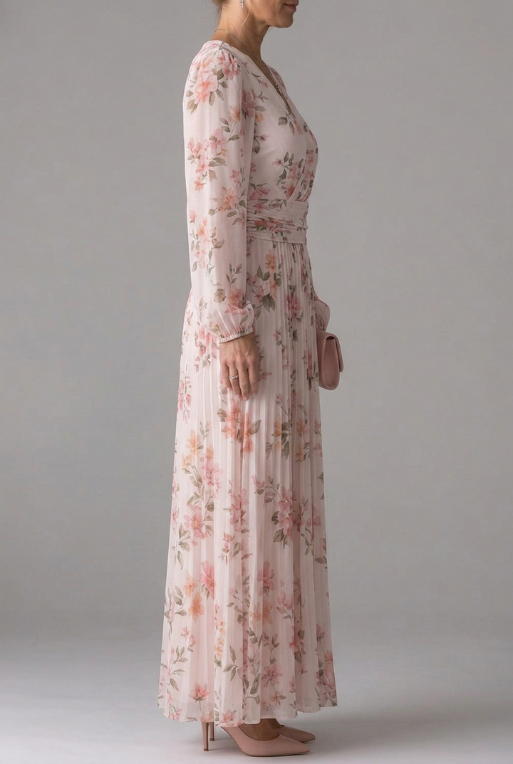 Musal | Long Sleeve Natural Flow Midi Dress