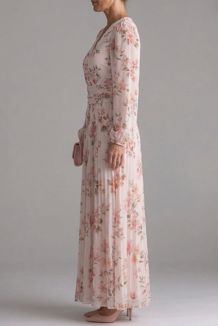 Musal | Long Sleeve Natural Flow Midi Dress