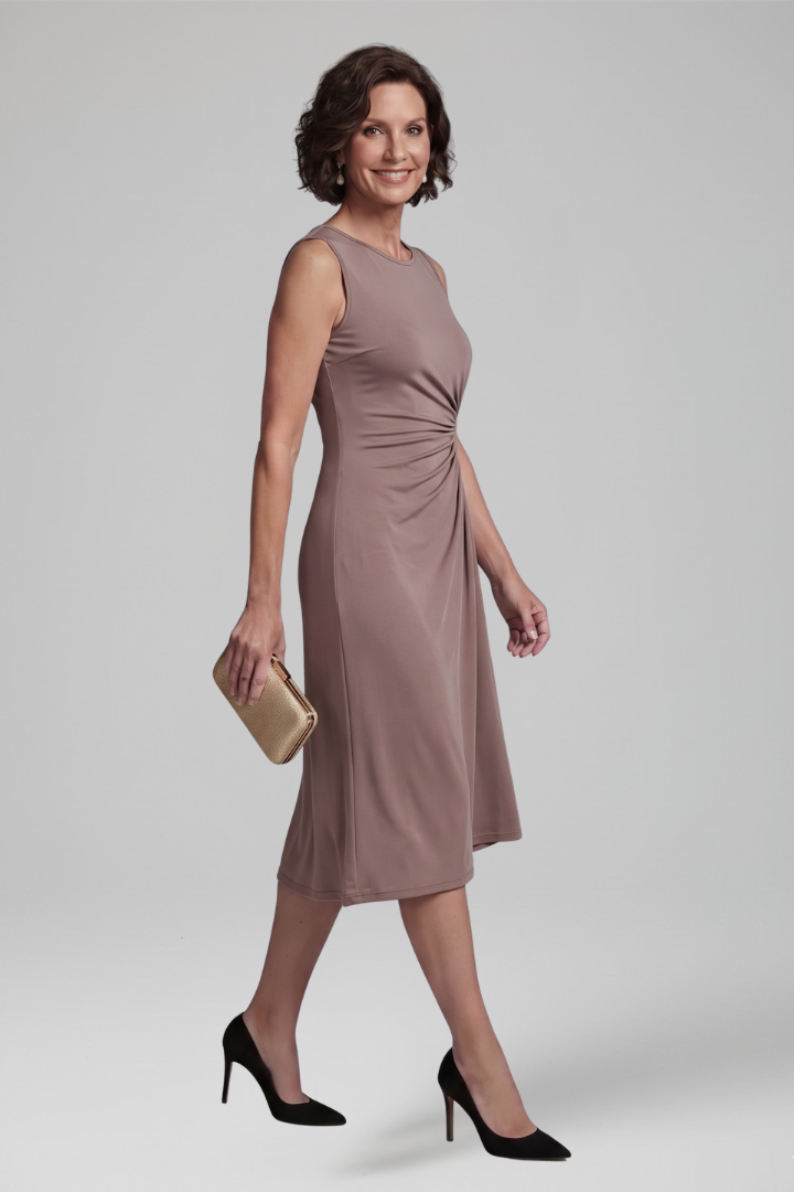 Cosima | Sleeveless Wrap Detail Midi Dress