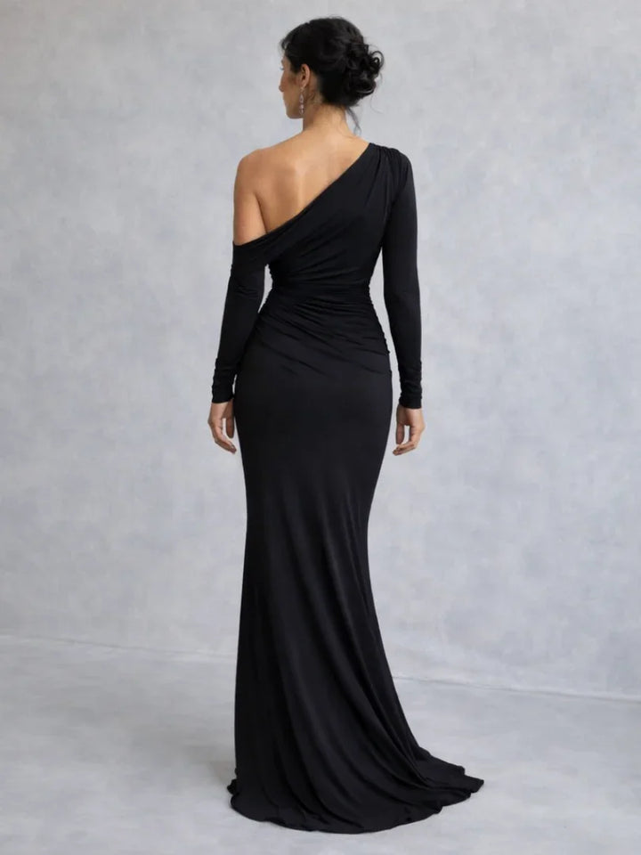 Vivienne | One Shoulder Ruched Maxi Dress